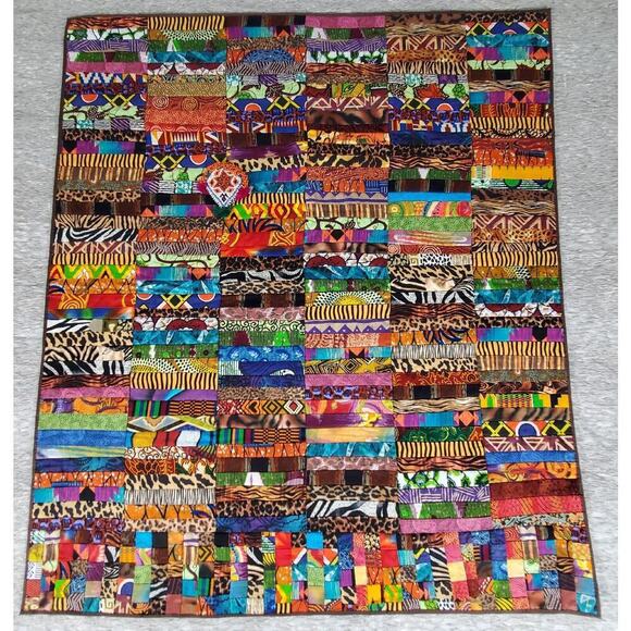 Handmade Other - Beautiful 36"x41" Quilted Art Wall Hanging signed by Artist - Roadways of Africa